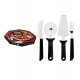 Kit Para Pizza 14 Peças Aço Inox Tramontina Cabo De Polipropileno Preto